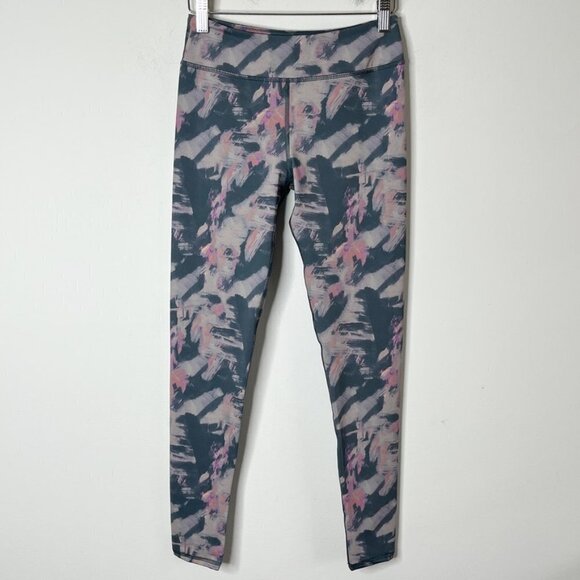Z by Zella Girl's Athletic Leggings Youth XL 14/16 Abstract Print Gray & Pink - Picture 2 of 8